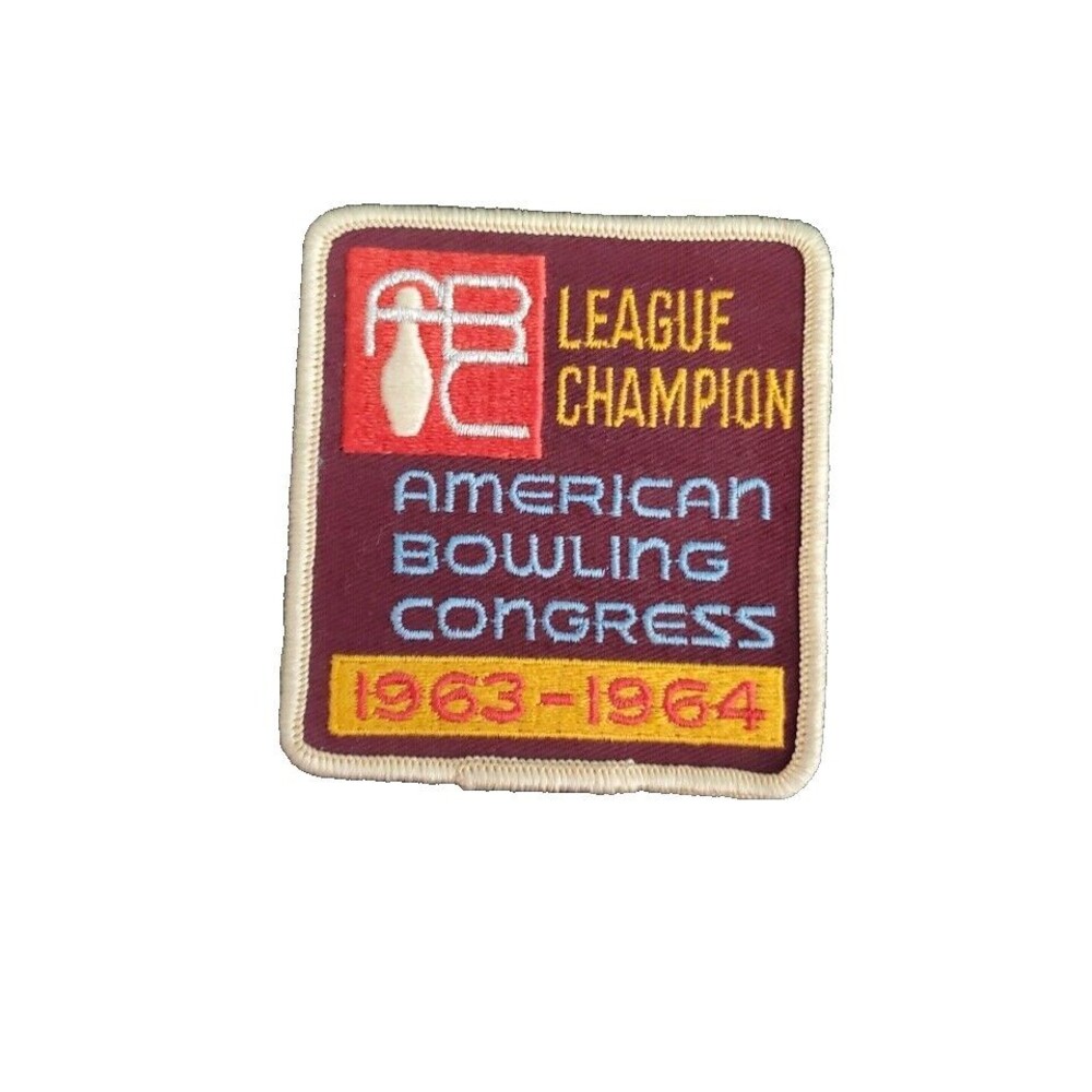 ABC League Champion American Bowling Congress Patch 1963 - 1964 3 In x 3.25 In